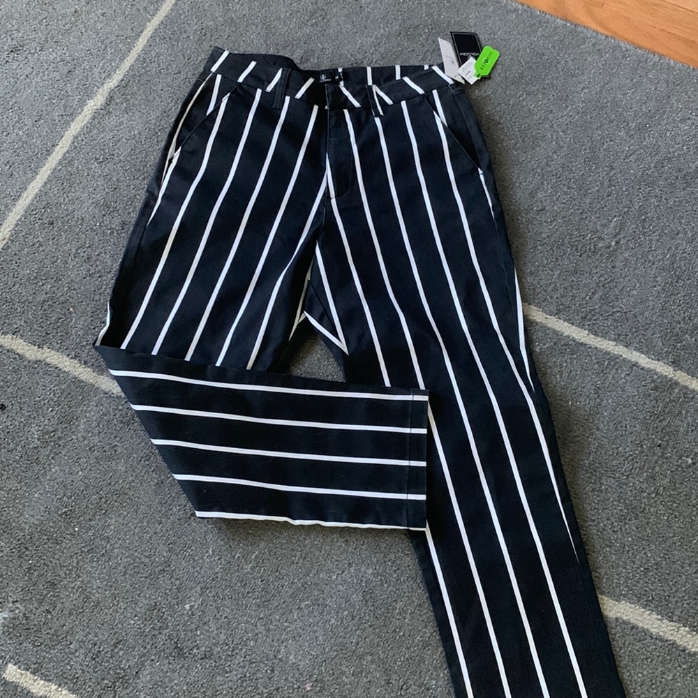 Striped high rise jeans!